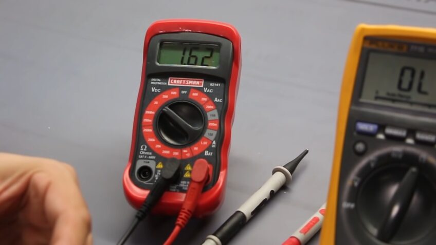 Double-check the voltage setting on the multimeter